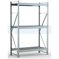 Стеллаж складской SGR-V-Zn 2000х1200х800 - 3 полки (500 кг на полку)