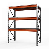 Металлический стеллаж Оптима 2500x1530x785 мм (3 яруса металл)