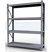 Стеллаж складской СГР 2500х1200х800 - 4 полки (на полку до 320 кг)