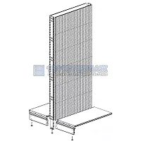 Стеллаж перфорированный островной 2250х1330х400