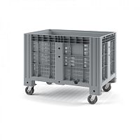 Пластиковый контейнер IBOX 1200х800х920 (перфорированный, на колёсах)