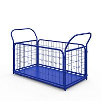 Платформенная тележка с сетчатыми бортами ТC 1 - 500х800 мм без комплекта колёс